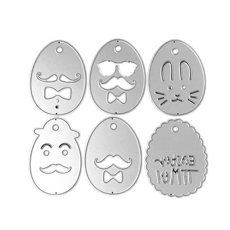 Easter Eggs Tag Metal Cutting Dies Stencil Scrapbooking DIY Album Stamp Emboss