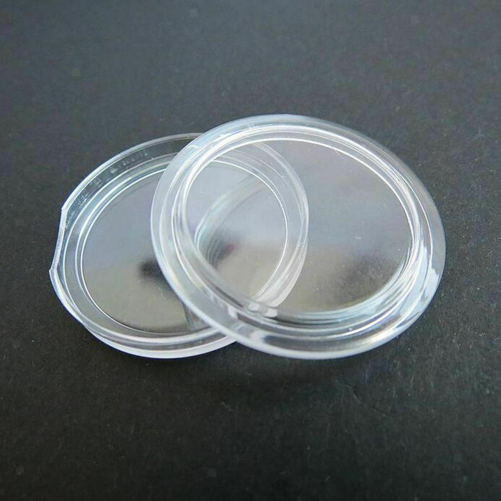 200/set Clear Coin Capsules Collection Coins Display Boxes Case Holder 26mm