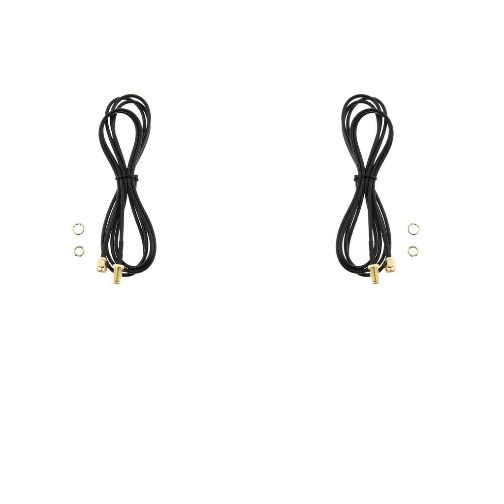 2Pcs Antenna Adapter RP SMA Male to Female Extension Cable for  Router