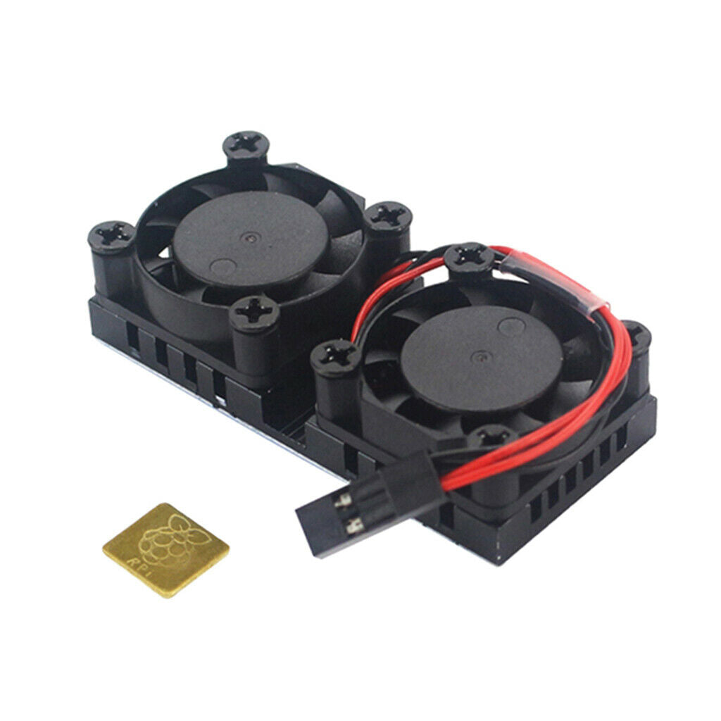 2Pcs 5V Brushless Dual Cooling Fan Radiator For Raspberry Pi 3B / 2B / B +