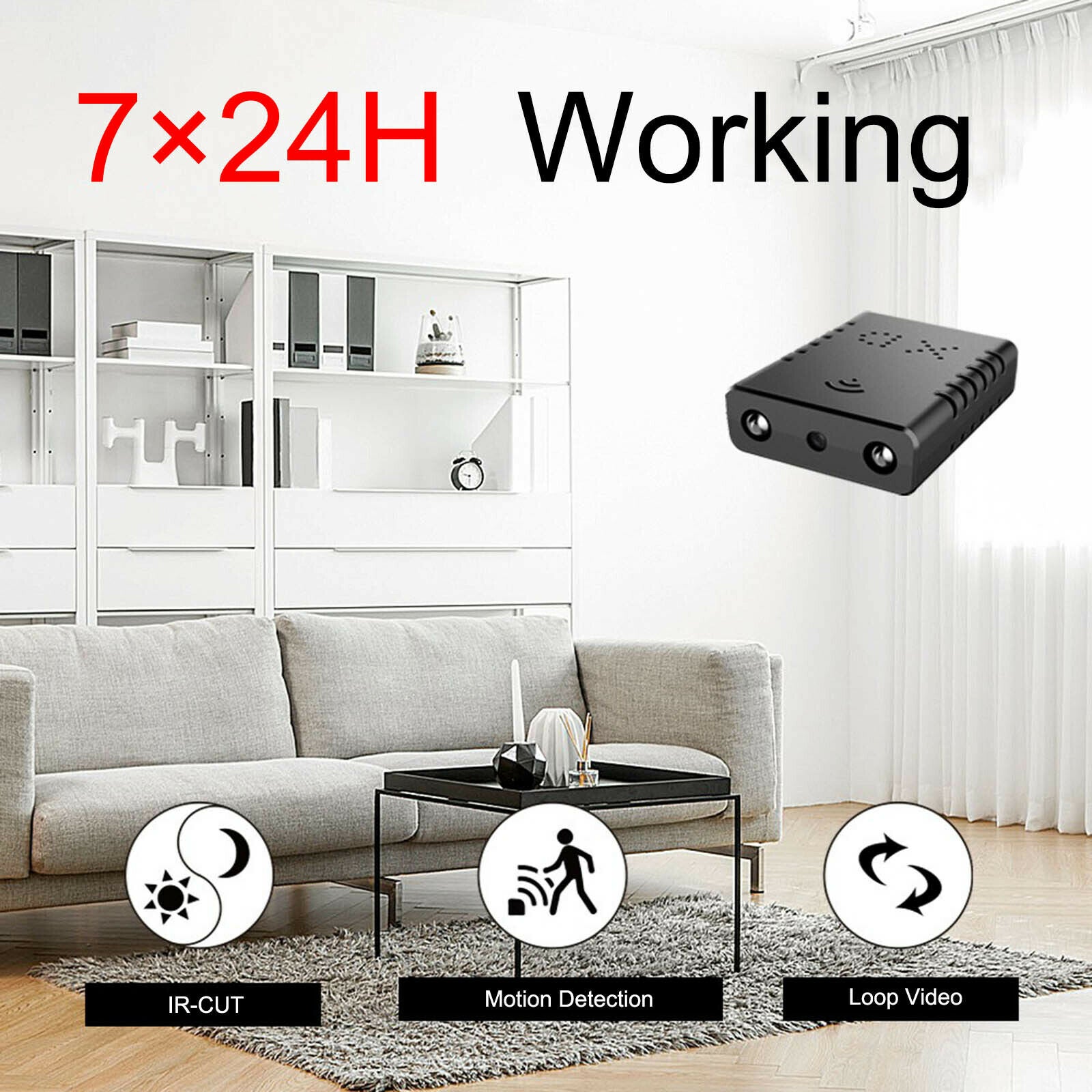 Mini Hidden Spy Camera Wireless Wifi IP Home Security 1080P HD DVR Night Vision