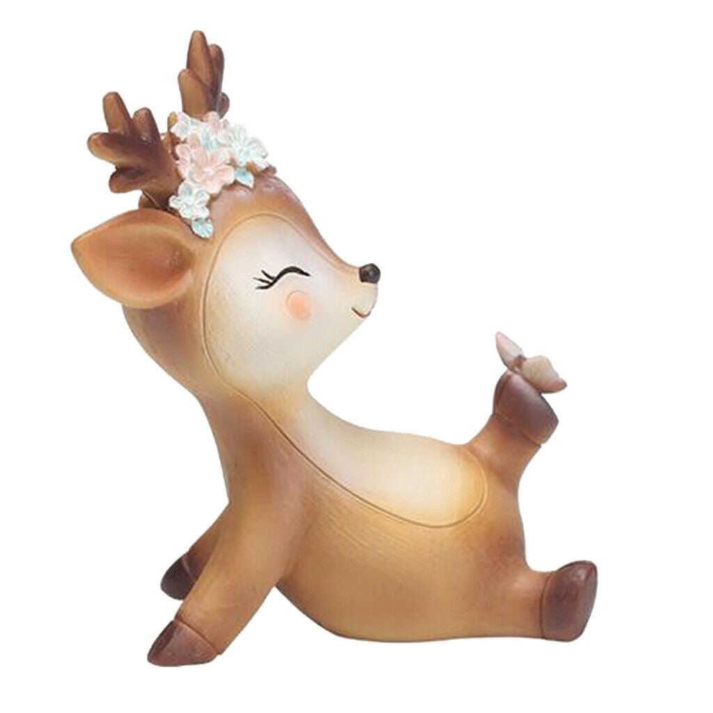 Mini Simulated Deer Ornaments Home Garden Car Decoration Ornament Naughty