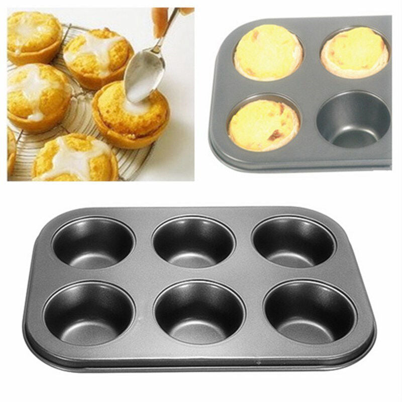 Cupcakes Muffin Pan Baking Tray 6 Cups Cake Mould Baker Molds Birthday Party Cup