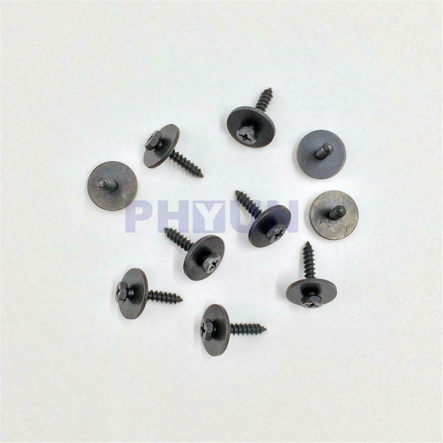 100Pcs Metal Car Screw Body Fender Bumper Retainer Clips 6.8mm Hex Black