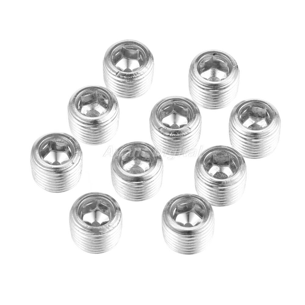 10Pcs 1/8" NPT Male Countersunk Iron Internal Hexagonal Thread Socket Pipe Plug