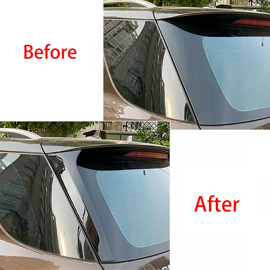 2x Rear Window Side Spoiler Canard Splitter Trim Fit For Mercedes Benz