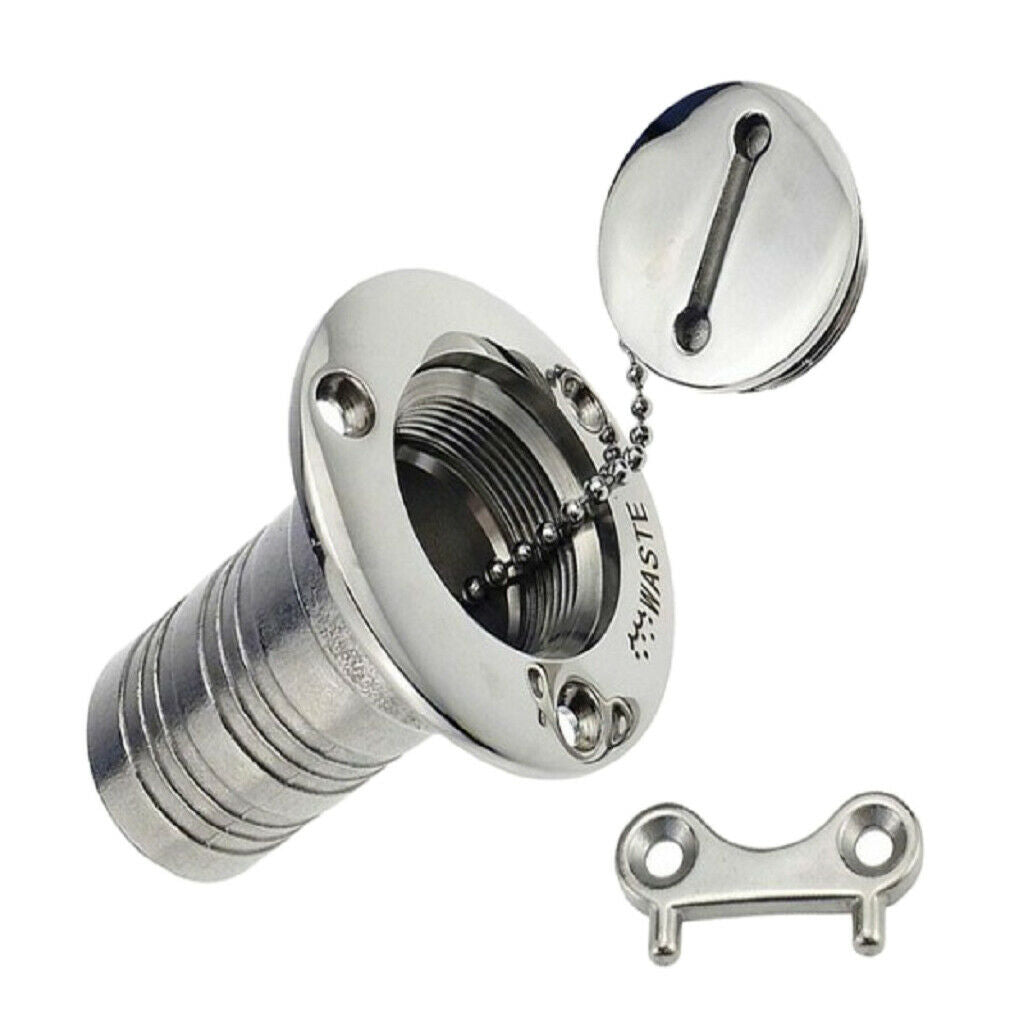 50mm Marine Boat Waste Fuel Tank Deck Fill Filler & Key Stainless Steel