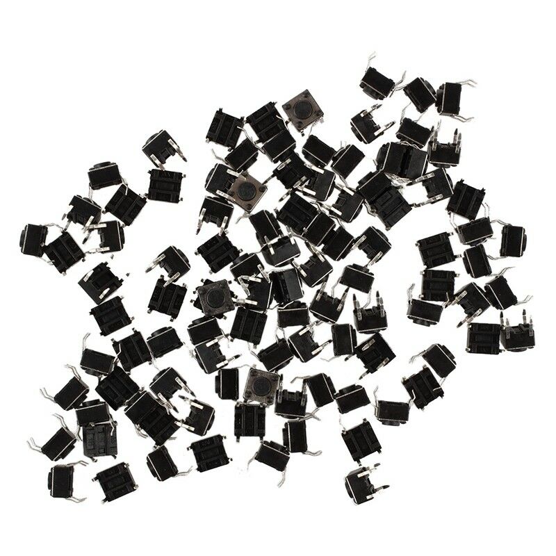 100pcs 6x6x4.5mm Tactile Tact Push Button Switch Micro Switches Momentary DIP