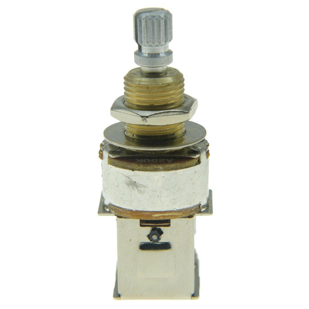 B250K Guitar Bass Push Push Pot(No Pull)Guitar Potentiometer USA Brass Shaft