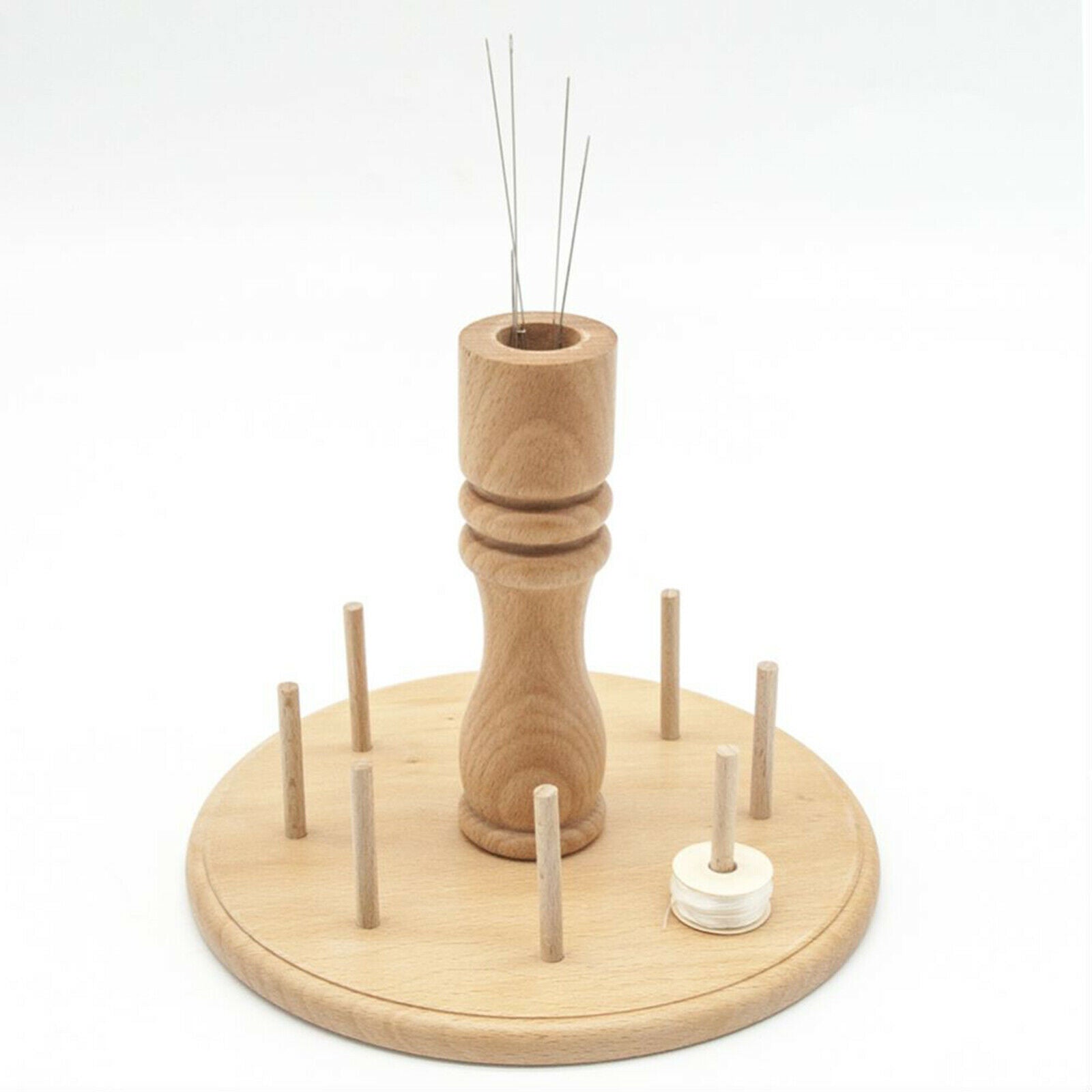 Wooden Standing Thread Holder 8-Spool Sewing Thread Organizer Quilting Tool