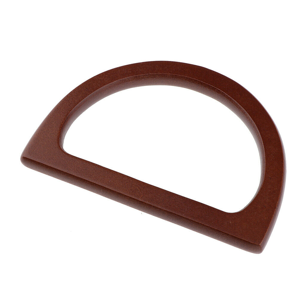 6X Simple Wood Bag Handle Replacement for Purse Bag Making Accessories Brown