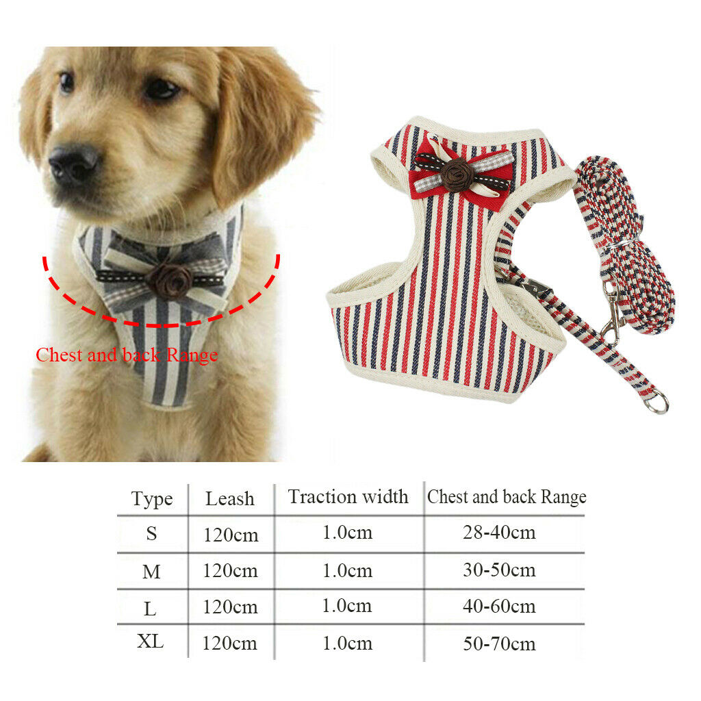 Fabric Pet Dog Walking Vest Harness Puppy Leash Training Collar Gray - XL