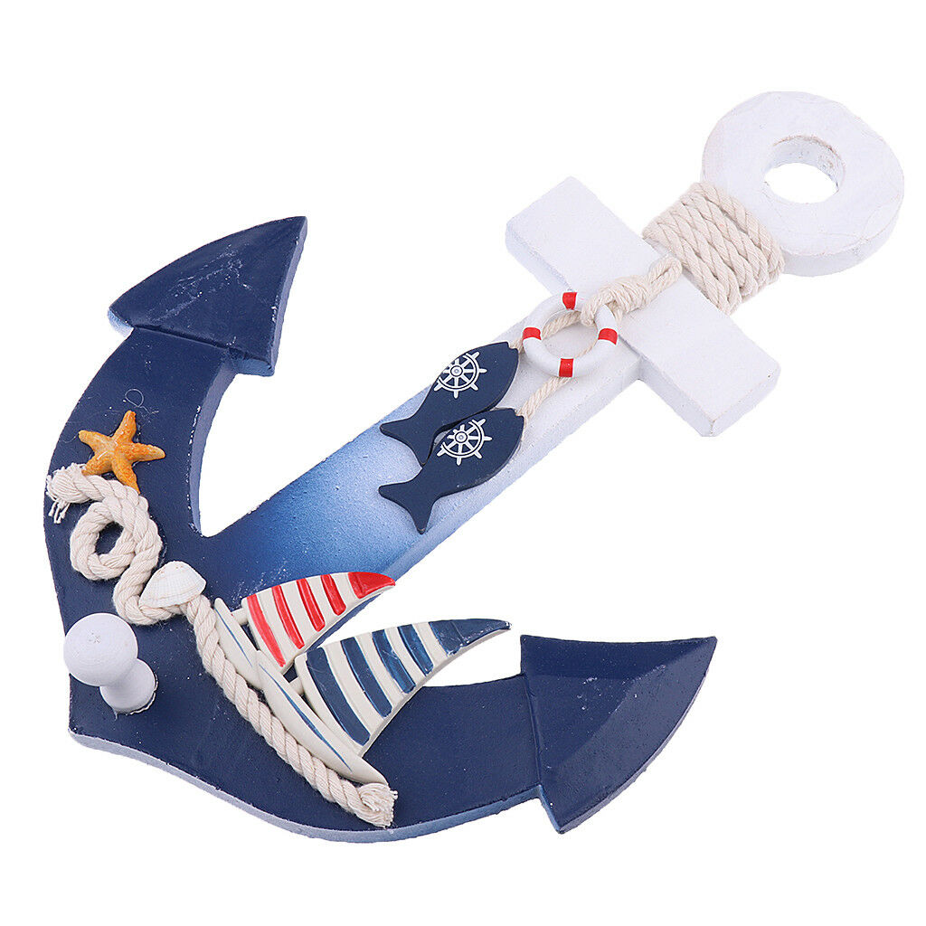 Nautical Anchor Wall Hanging Hook Ship Starfish Decor Coat Hat Mediterranean