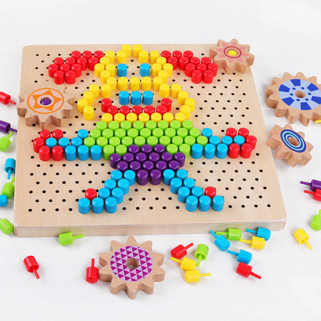 Creative Mushroom Nails DIY Building Blocks Bricks for Birthday Party Baby