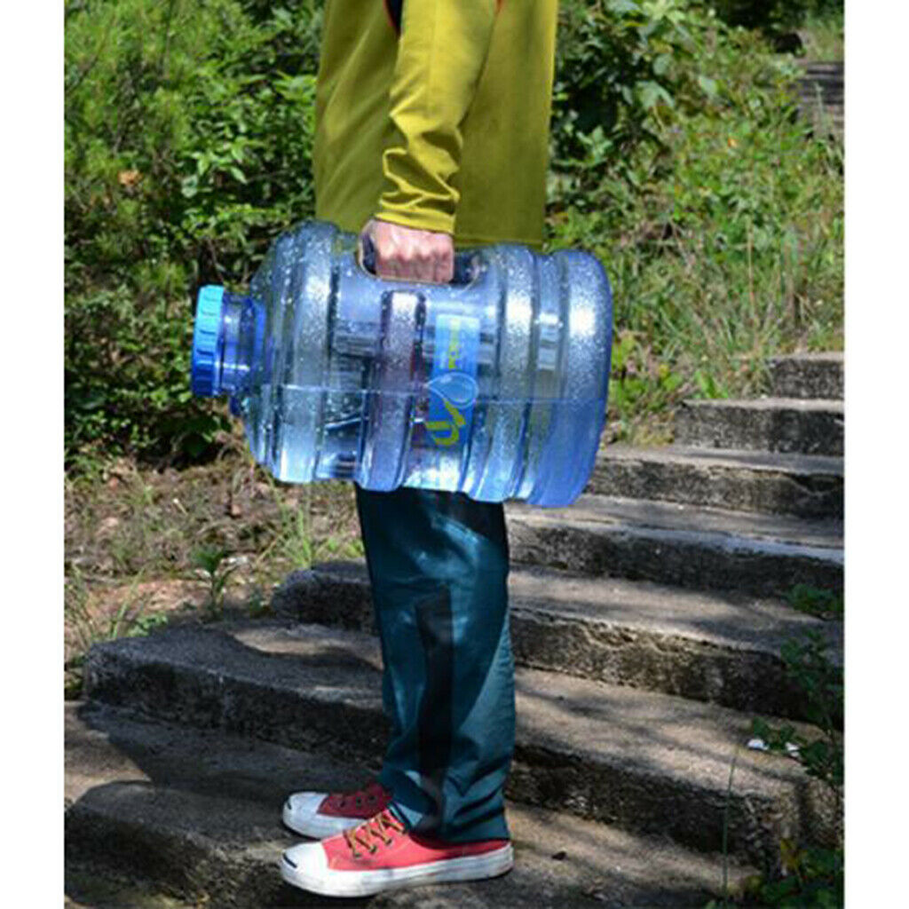 4 Gallon PC Plastic Water Bottle Container, Reusable Jug Water Bucket Cylinder