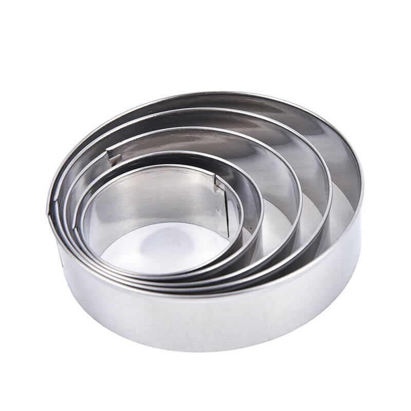 1Set Round Circle Stainless Steel Cookie Cutter Biscuit DIY Baking Pastry.l8