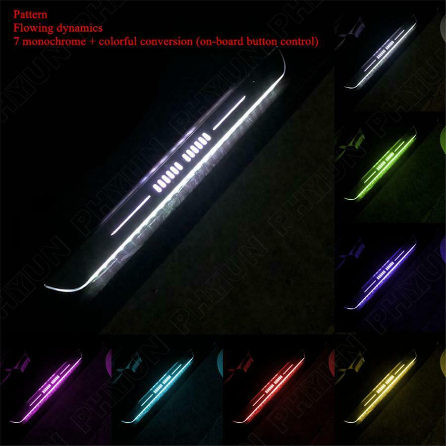 Universal LED RGB Flowing Pedal Light Door Sill Pathway Welcome Scuff Light 4Pcs