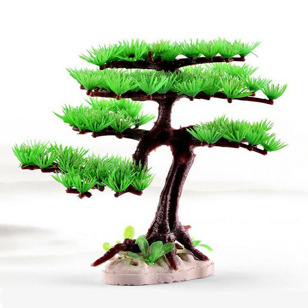 Aquarium Fish Tank Landscaping Simulation Plant Plain pine with Base