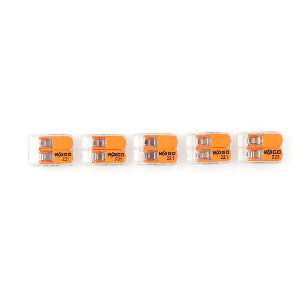 5XSale Wago 221-412  2 Conductor Compact Connector 10 PK Copper WireJC.l8