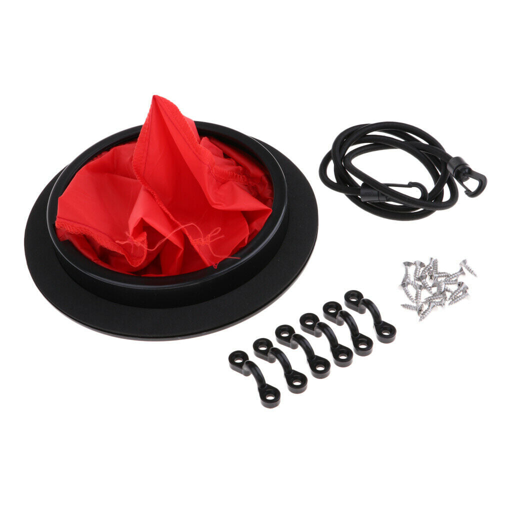 Kayak Accessories - 8 Inch Deck Plate Hatch Cover & Pad Eye & Paddle Leash Clips
