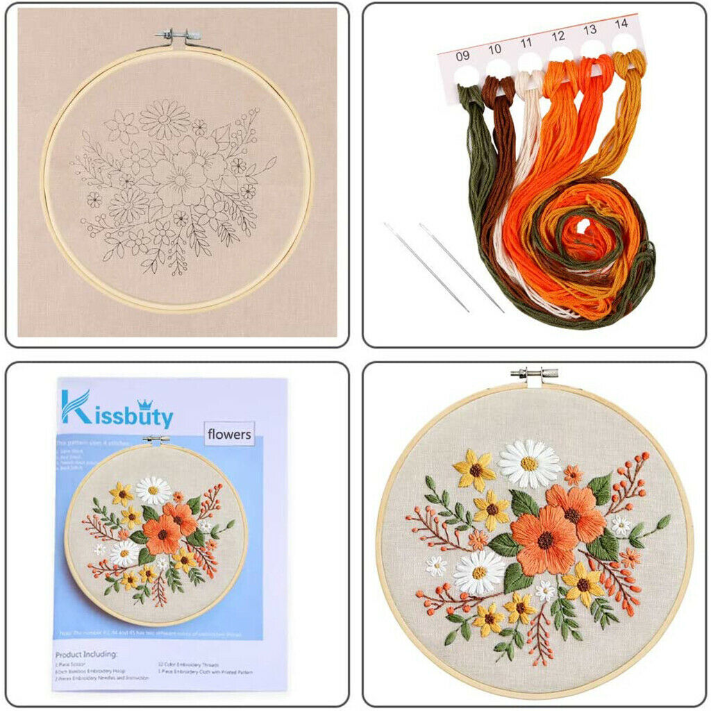 Pre-printed Cross Stitch Kit Home DIY Threads Sewing Art Making Kids Unisex