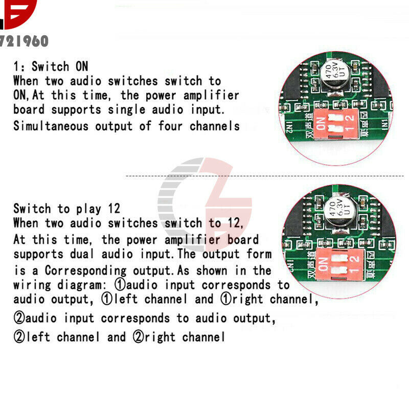 DC 5V PAM8403 Digital Power Amplifier Board AUX Input XH-A156 4-Channel 4X3W
