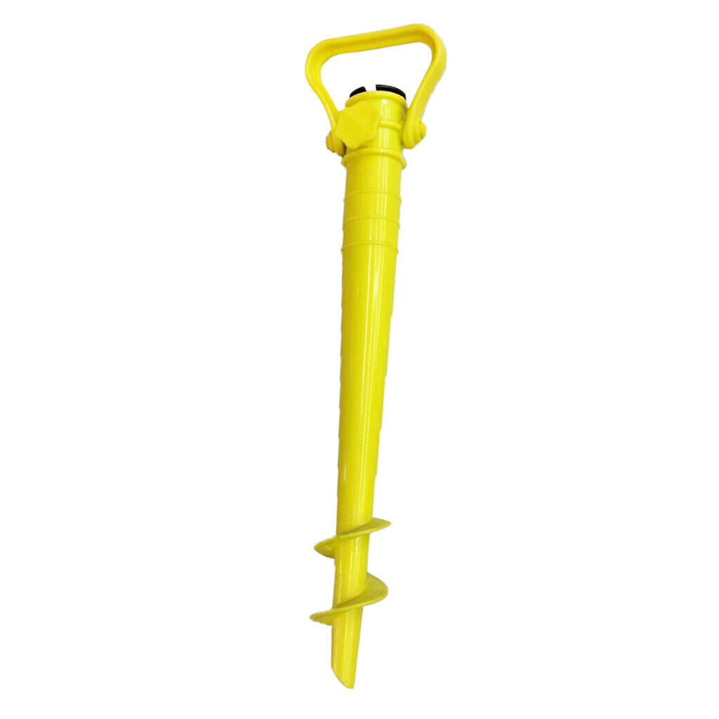Beach Garden Patio Sun Umbrella Holder Ground Anchor Spike Stand Yellow
