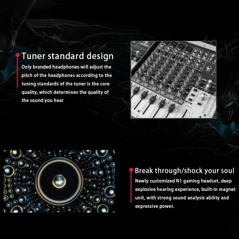 N1 Headset Desktop Gaming Game Student Audio Wired Microphone Computer HeadsS7L8