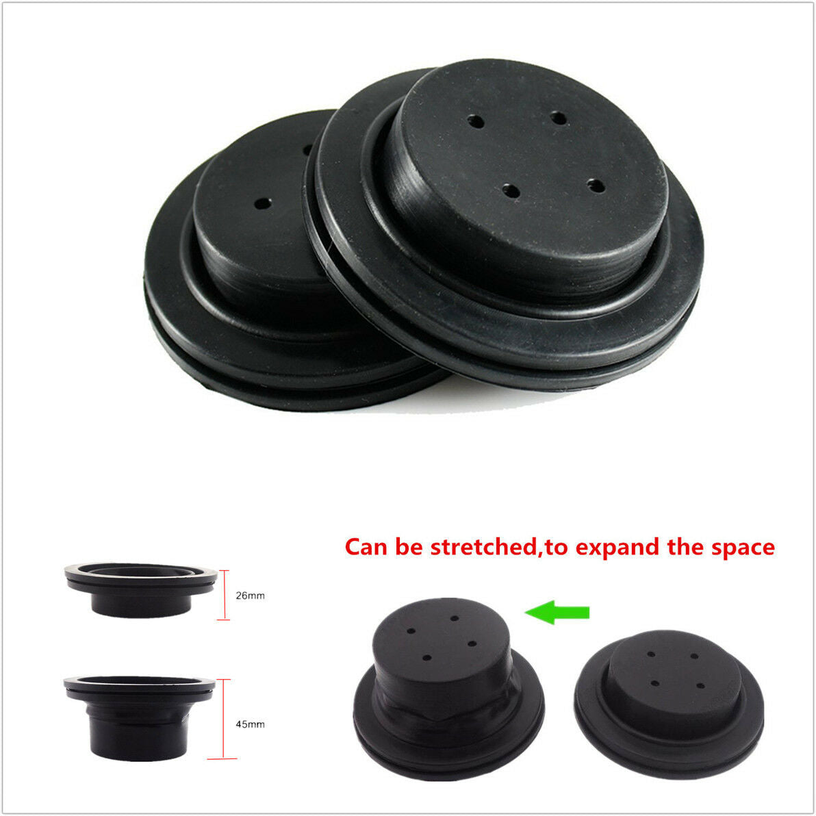 2x Rubber Housing Re-seal Seal Cap Dust Cover for LED HID Headlight Retrofit Kit