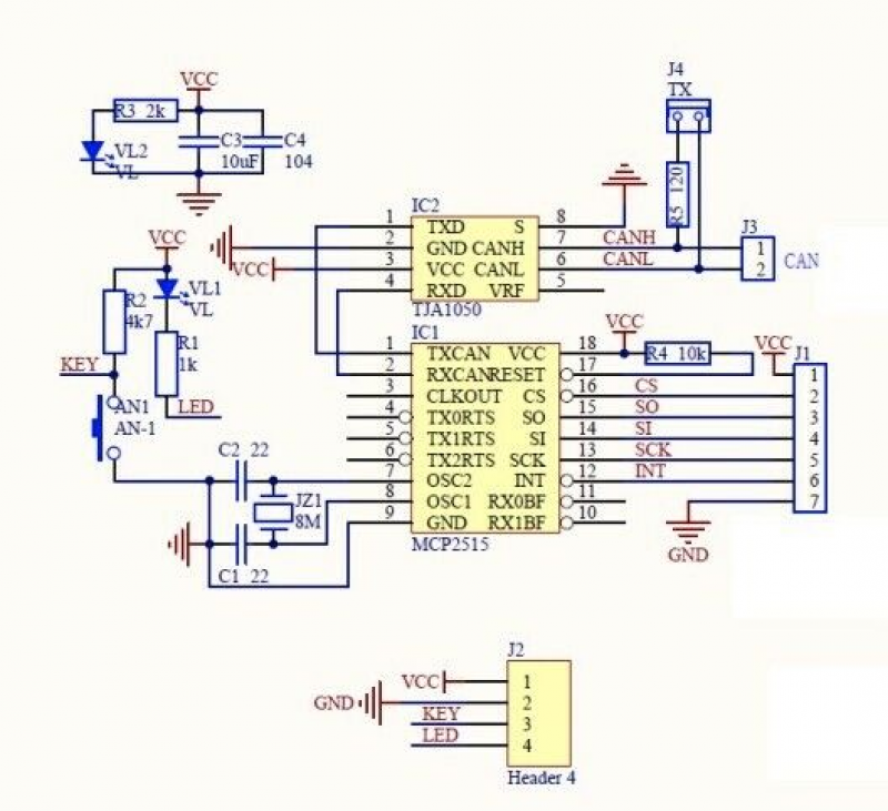 Mcp2515 Module Can Bus Tja1050 Spi Arduino Interface Receiver Transceiver