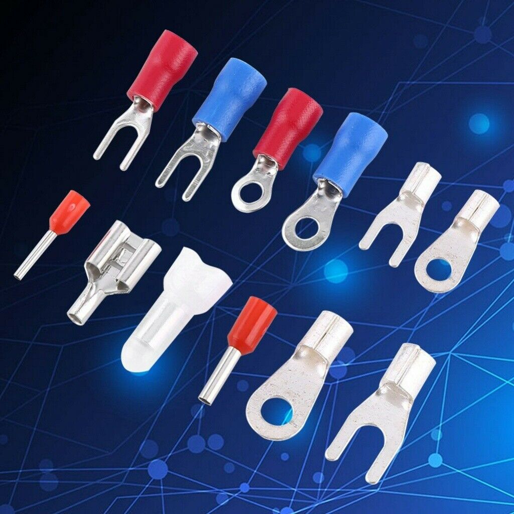 1000pcs Assorted Crimp Spade Terminals Insulated Electrical Wire Connectors