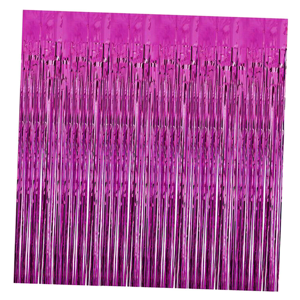 3pcs Fringe Curtain Tassel Backdrop Halloween Party Props Room Decor Purple