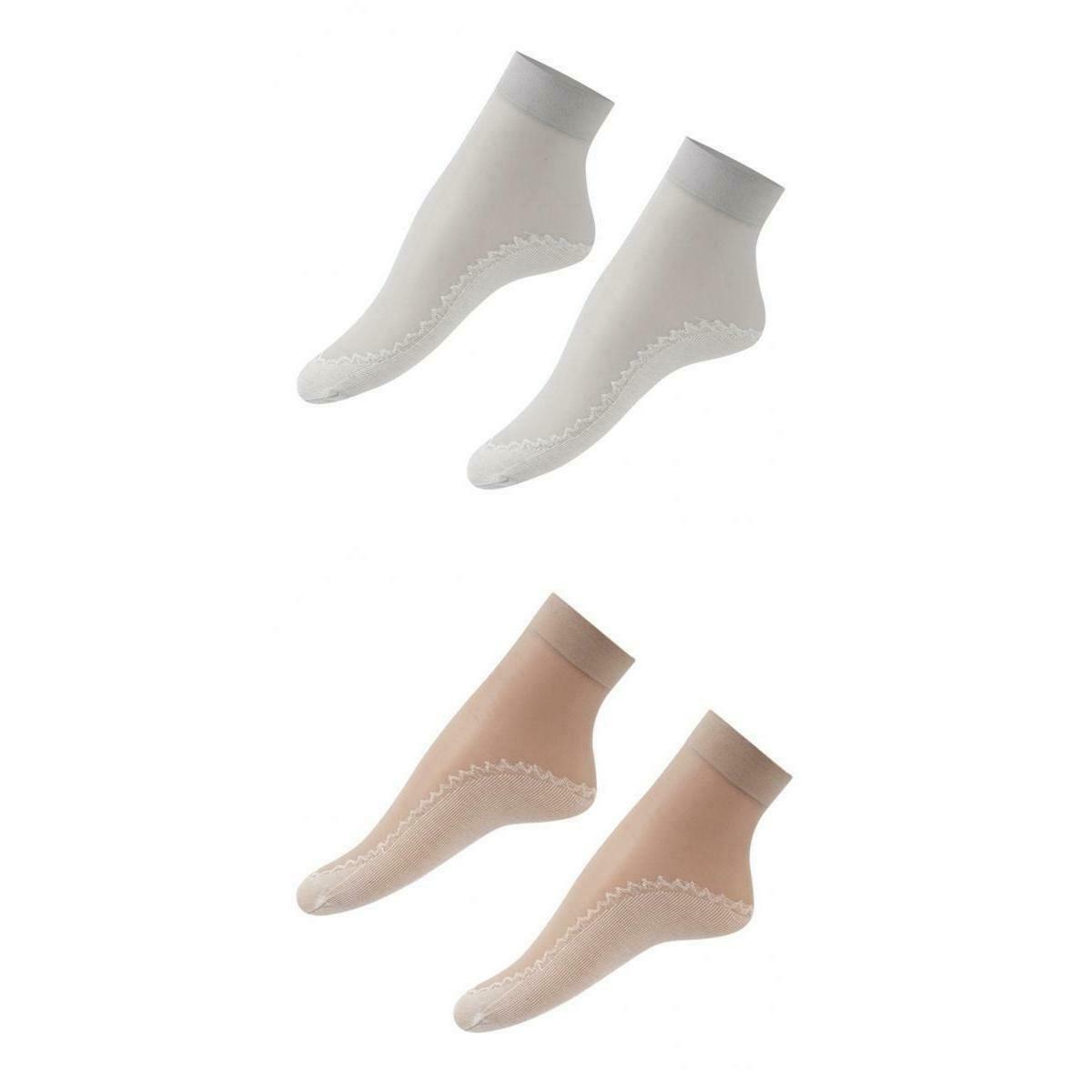 40x Women's Nylon Silk Summer Socks Anti-Slip Short Crew Socks Breathable