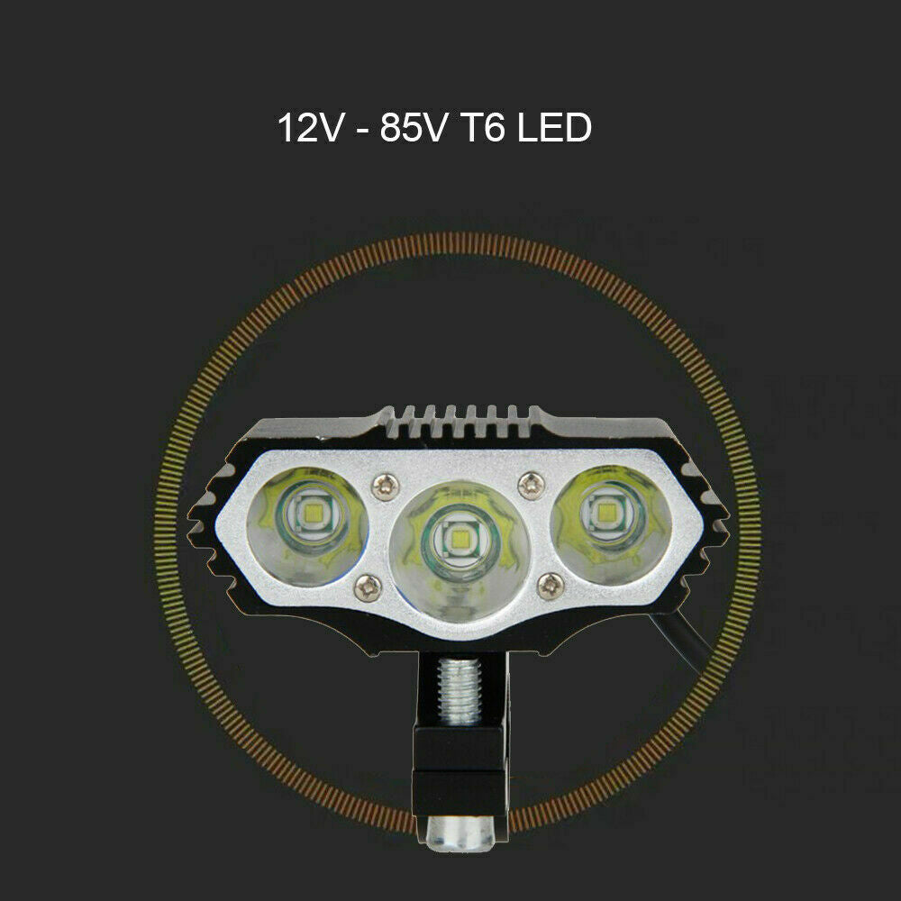 2X 30W T6 LED Motorcycle Offroad Motor Headlight Fog Light Spot Lamp