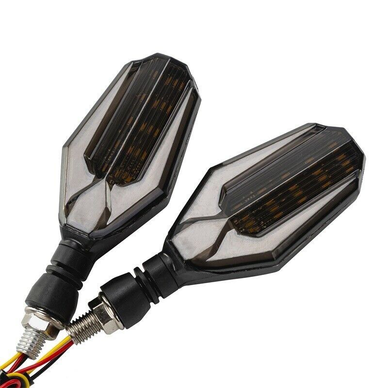 Motorcycle LED Turn Signal Light Yellow M10 Indicator Waterproof Universal