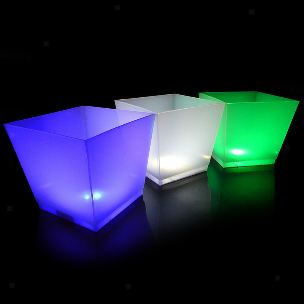 Ice Cooler LED Bucket Cooling Beer Wine Cooler Bar Supply 7-Color Change 10L
