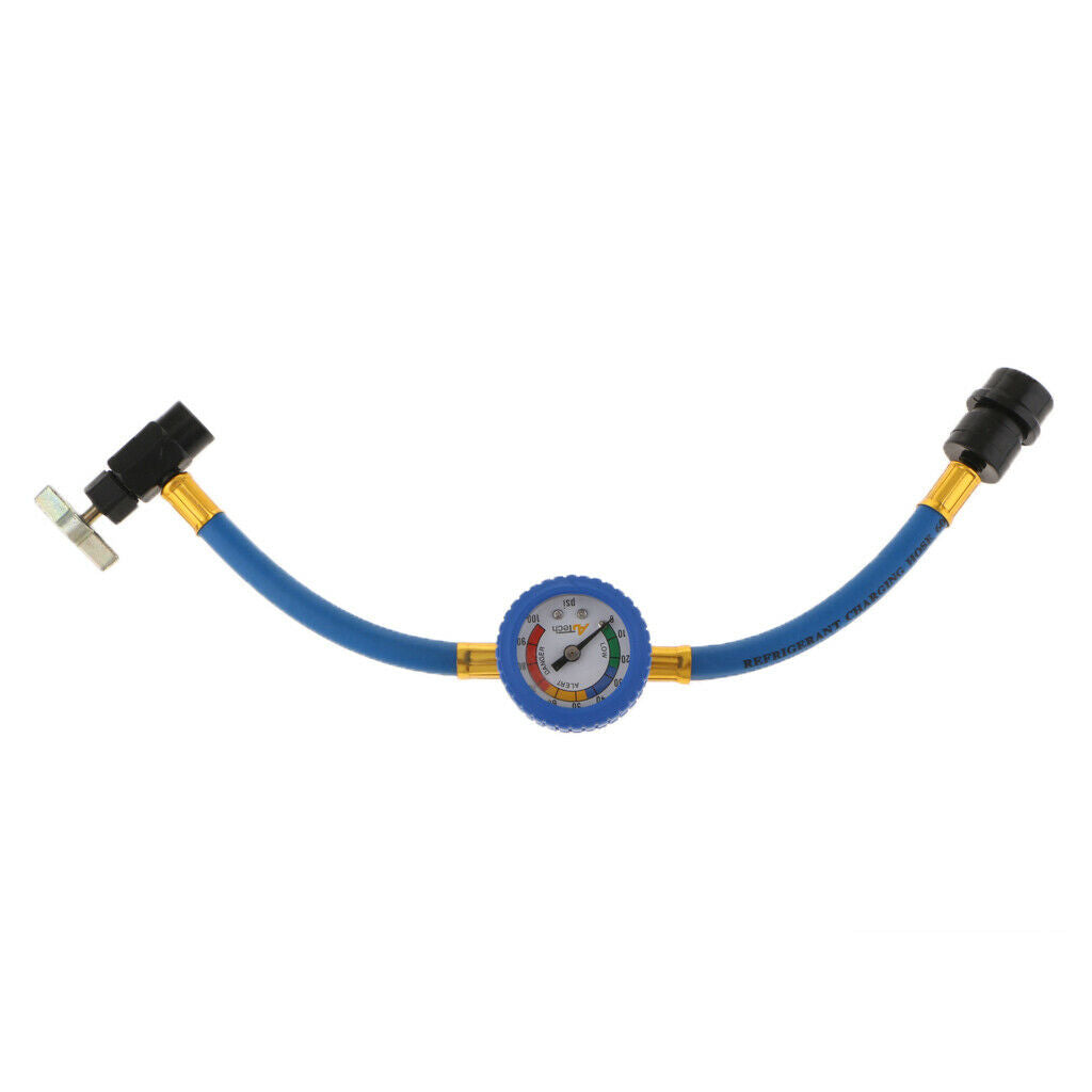 R134A Air Conditioning Recharge Measuring Hose Gauge Valve Refrigerant Pipe