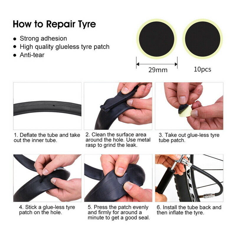 Bicycle MTB Repair Tools Kit Set Mountain Bike Cycle Puncture Tyre Pump+ Bag L/P