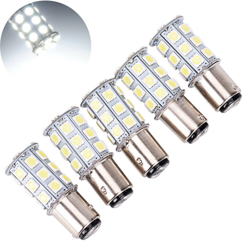 2pcs 12V LED 1157 White BAY15D P21/5W 27SMD 5050 Car Tail BrakeLightsBulbLampBDA