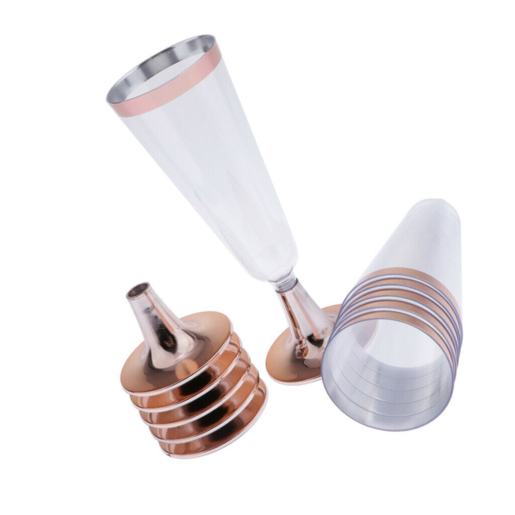 12Pcs Disposable Plastic Champagne Cups Wedding Supplies Birthday Pub Bar