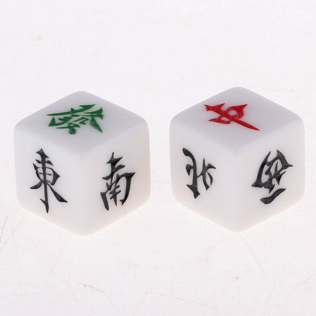 5 Piece Kit Acrylic Mahjong Dice Mahjong Accessory-Size