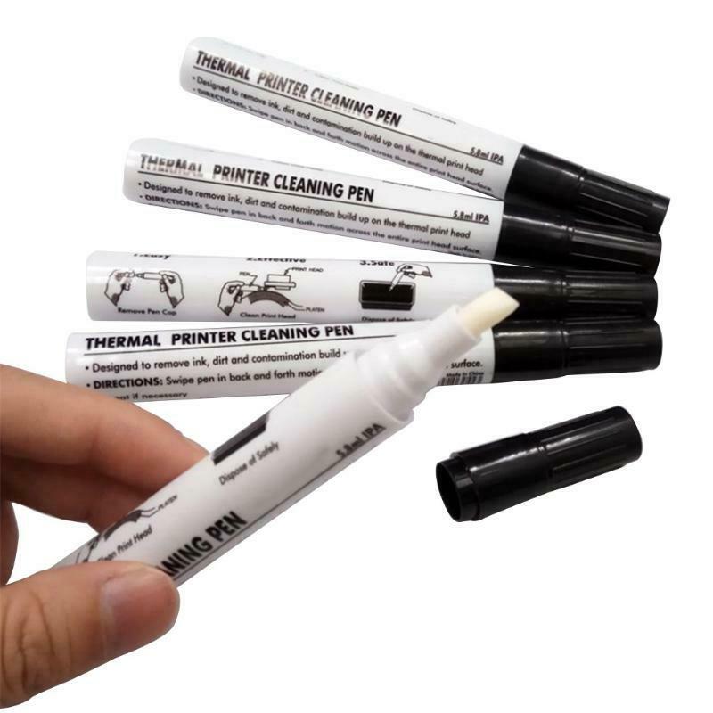 5 Pcs Thermal Printer Cleaning Pen Electronic Face Sheet Print Head Cleaning Pen