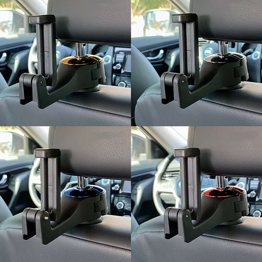 2in1 Auto Car Seat Back Hook with Phone Holder Clips Storage for Bag Cloth