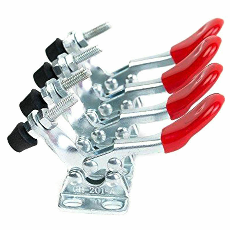 4pcs Red Toggle Clamp GH-201A 201-A Quick Release Tool Horizontal Clamp Hand rI
