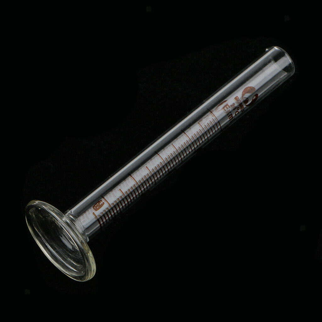 2Pcs Scientific Glass Measuring Graduated Cylinder Laboratory 5ml&50ml