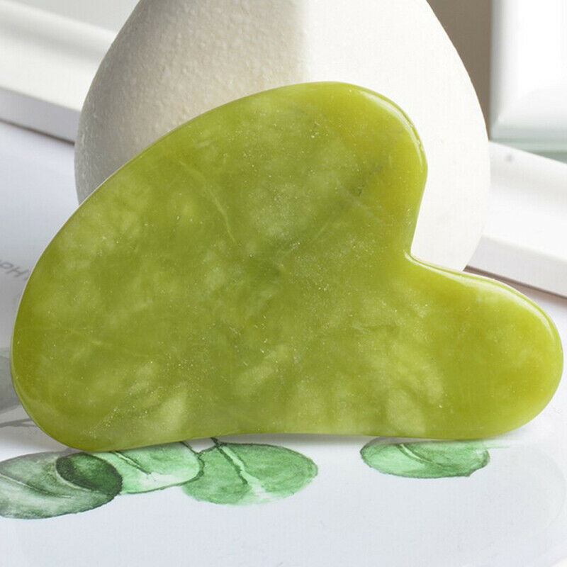 1PC Natural Guasha Facial Jade Face Body Care SPA Gua Sha Board Massager .l8