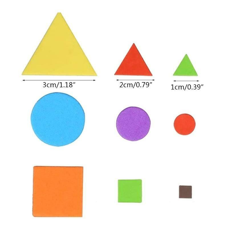 Geometric EVA Self-adhesive Foam Sponge Stickers 150PCS/Bag for Kindergarten