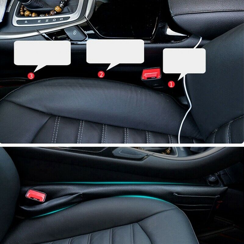 Car Seat Space Filler Pockets PU Leather Auto Seats Leak Stop Pad Soft PaddingG7