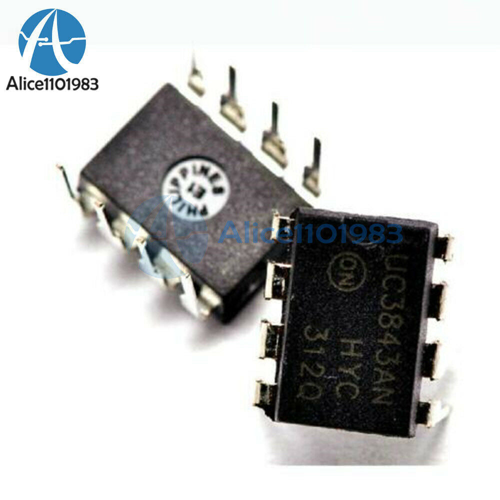 10PCS UC3843AN UC3843 ON 3843 DIP-8 PWM Controller NEW IC