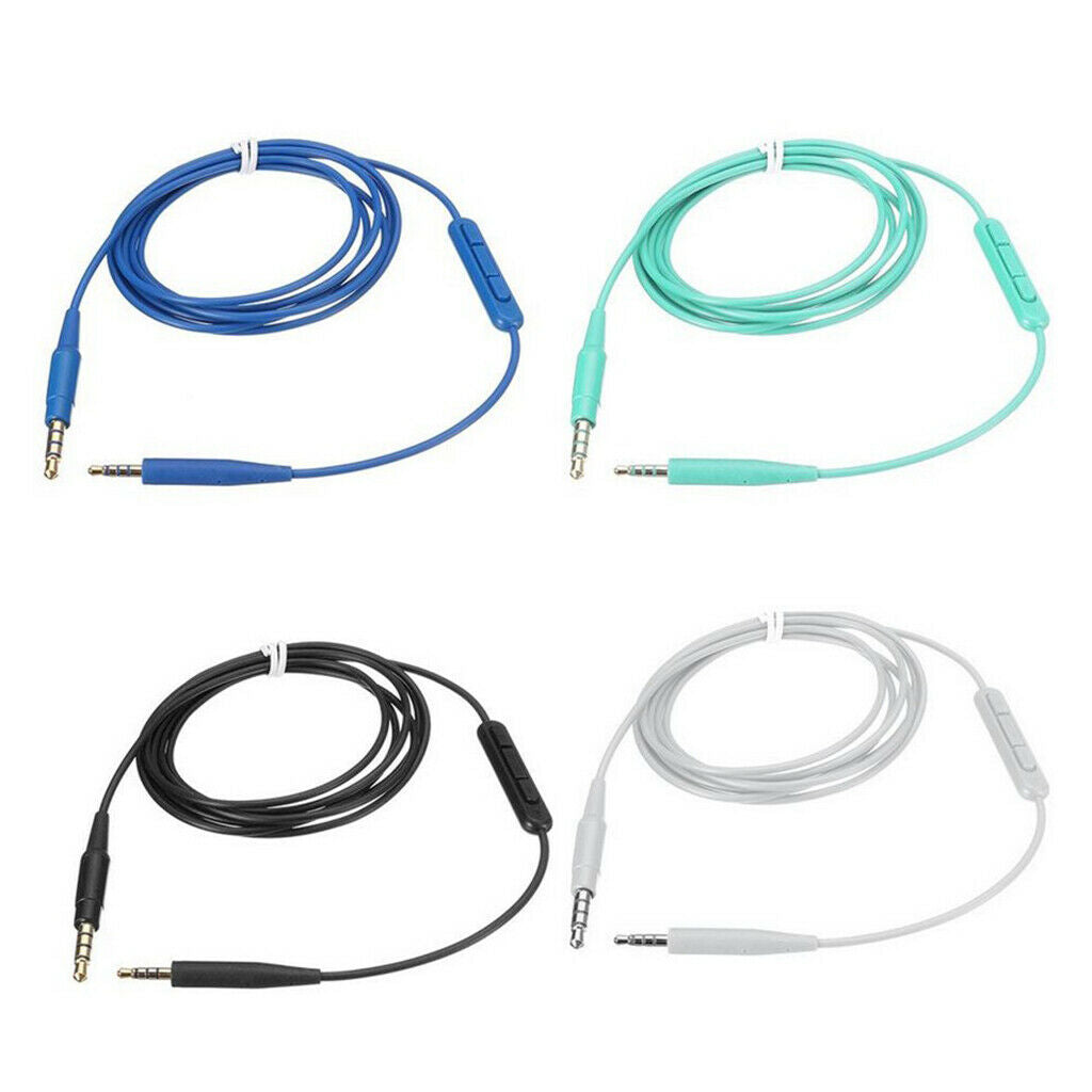 Headphone Audio Cable for   Ear with Mic QC35 QC25 OE2 Blue
